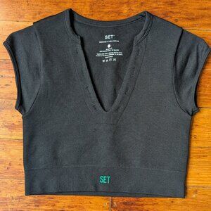 SET Active Sculptflex Mini V-Top - Onyx/Flash, Size Medium